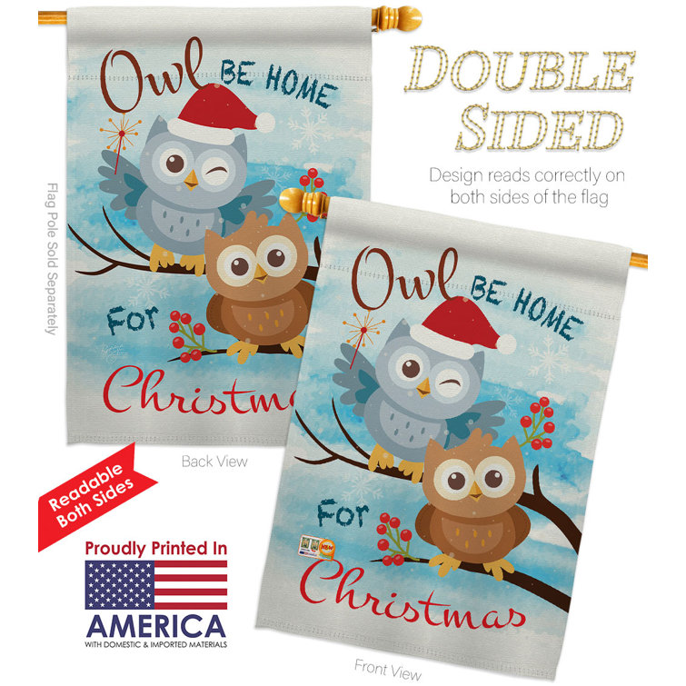 Breeze Decor Double Sided 40'' H x 28'' W Polyester Christmas House